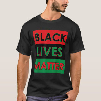 Manar Black Lives Matter Pan African Flagga Policy T Shirt