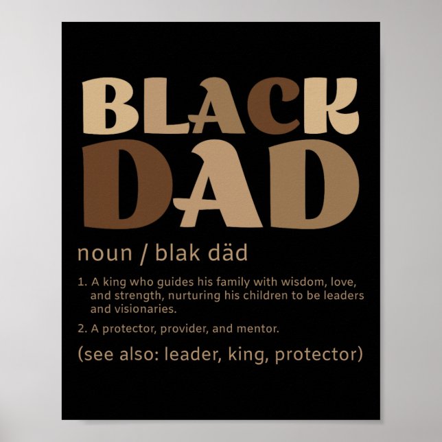Manar Black Pappa Melanin Definition African Ameri Poster (Framsidan)