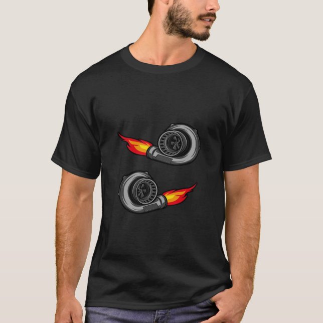 Manar Black-Shirt med unikt Terry Owa Design T Shirt (Framsida)