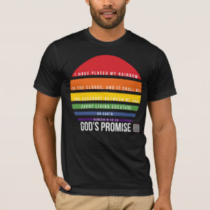 Manar Black-Shirt Rainbow Circle T Shirt