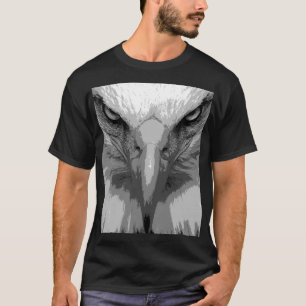 Manar Black Tee Shirts Animal Eagle Ansikte mall