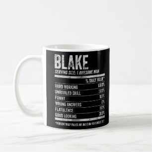 Manar Blake Nutrition Personlig Namn Shirt Funny Kaffemugg