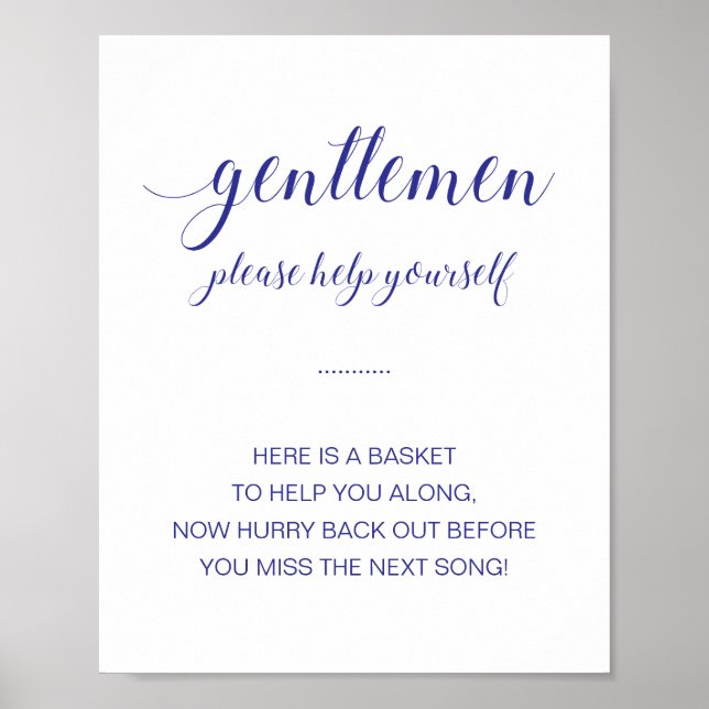 Manar Blått Bröllop-tecken för Basket-flotta Poster (Framsidan)