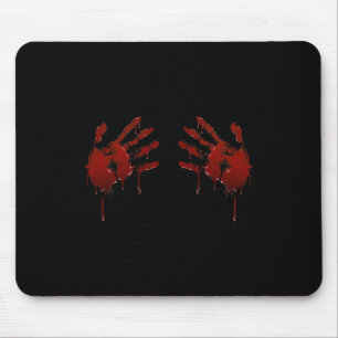 Manar Blood Händer Print - Spooky Halloween Costum Musmatta