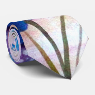 Manar Blue Blommigt Tie Slips