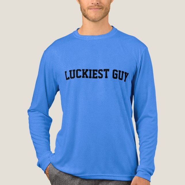 Manar Blue "Luckiest Guy" T Shirt (Framsida)