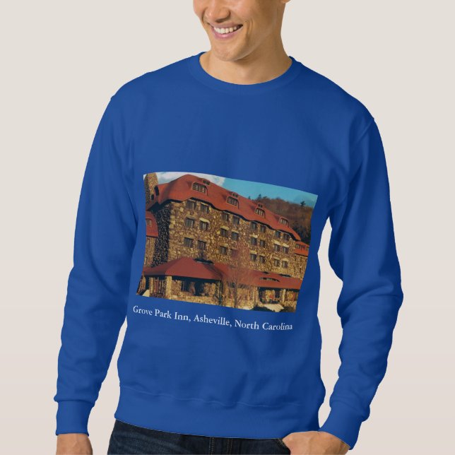 Manar Blue Sweatshirt med Grove Park Inn Photo (Framsida)