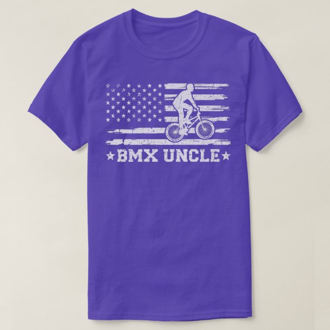 Manar BMX Bike Rider American Flagga BMX Far T Shirt (Design framsida)