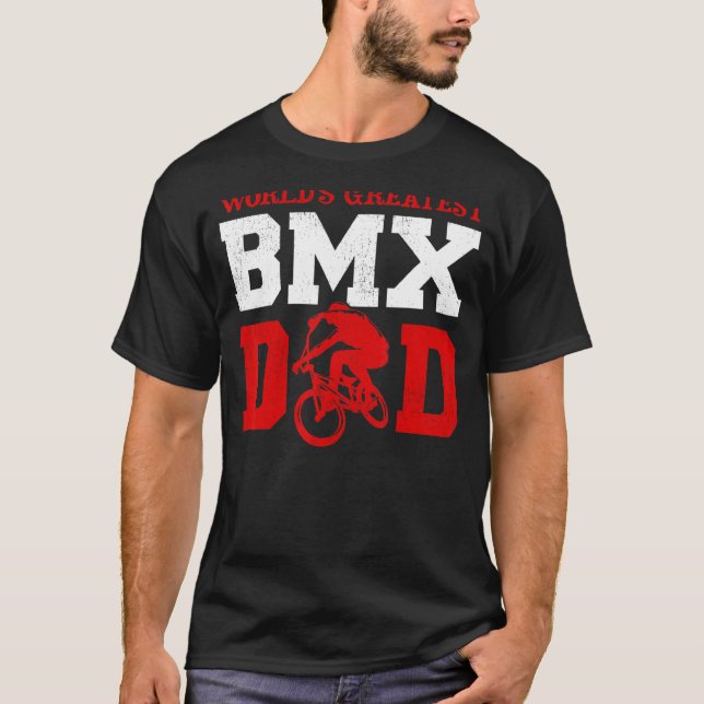 Manar Bmx Bike Rider Världsmästare Bmx Pappa Fath T Shirt (Framsida)