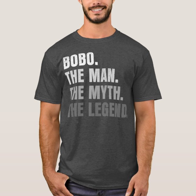 Manar Bobo the Man the Myth the Legend Grandpa T Shirt (Framsida)