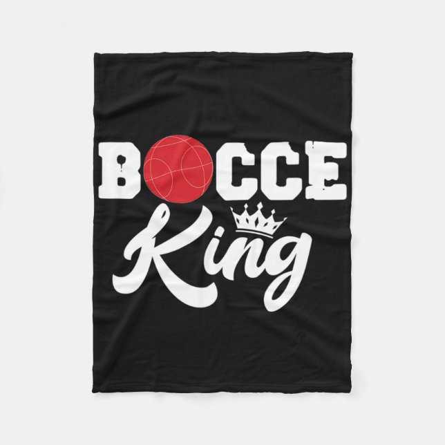 Manar Bocce Kung Bocci Player Italienska Gräsmatta Fleecefilt (Framsidan)