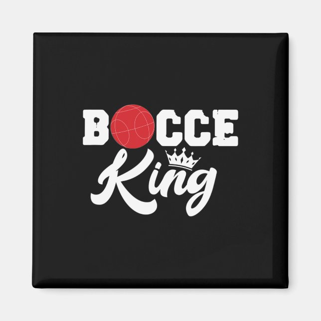 Manar Bocce Kung Bocci Player Italienska Gräsmatta Magnet (Framsidan)