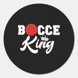 Manar Bocce Kung Bocci Player Italienska Gräsmatta Runt Klistermärke