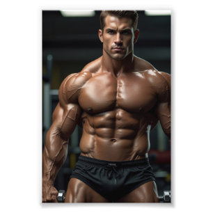 Manar Bodybuilding der Gym fitness workout för Fototryck