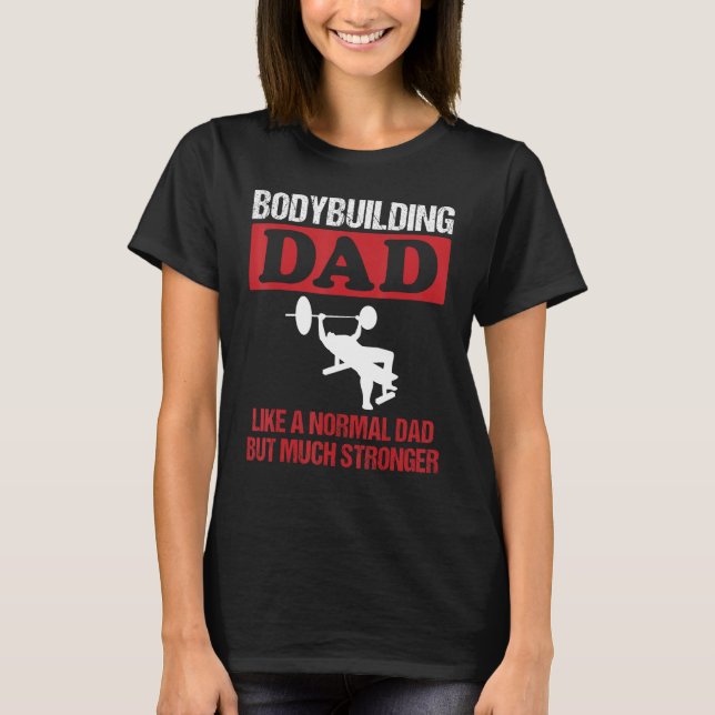Manar Bodybuilding Pappa Slogan Bench Press Sträng T Shirt (Framsida)