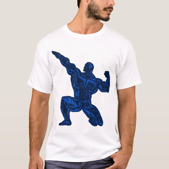 Manar Bodybuilding poserar T-tröja Tee Shirt (Framsida)