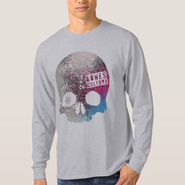 Manar Bönones Culture "Graffiti Skull", lång sleev T Shirt (Framsida)