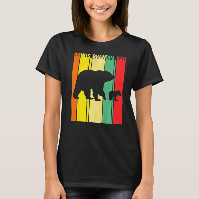 Manar Bonus Grandpa Bär Bonus Grandad T Shirt (Framsida)
