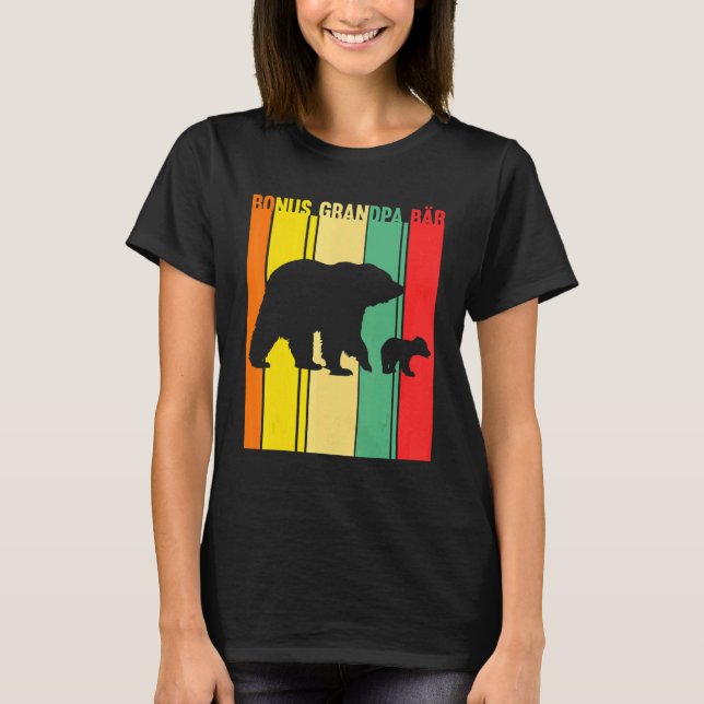 Manar Bonus Grandpa Bär Bonus Grandad T Shirt (Framsida)