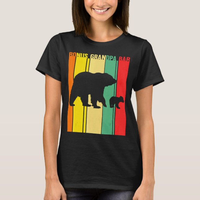 Manar Bonus Grandpa Bär Bonus Grandad T Shirt (Framsida)