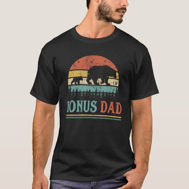 Manar Bonus Pappa Bear För manar Pappa Steg Pappa  T Shirt (Framsida)