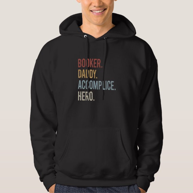 Manar Booker Pappa Accomce Hero Retro Stil Vint Hoodie (Framsida)