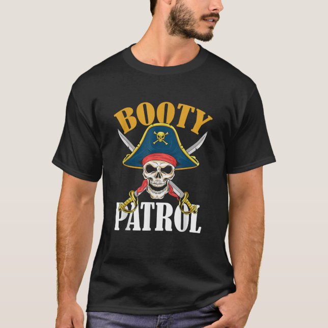 Manar Booty Patrol Pirat Halloween T Shirt (Framsida)