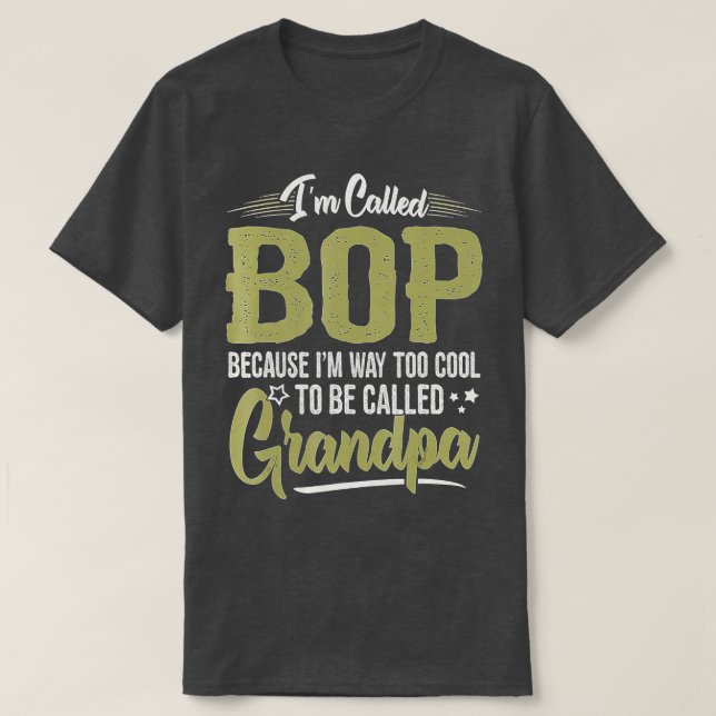 Manar Bop är för Grandpa Manar Fars dag Jag heter  T Shirt (Design framsida)