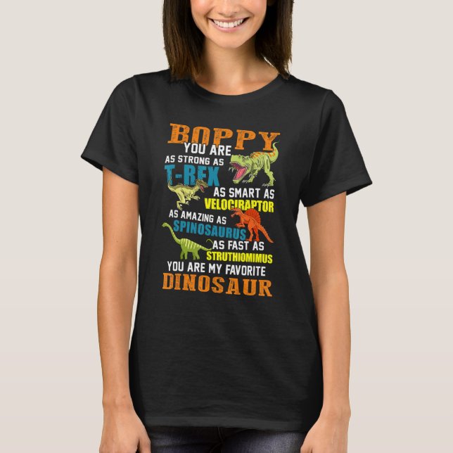 Manar Boppysaurus t Rex Dinosaur Boppy Saurus Fami Shirt (Framsida)