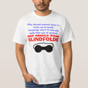 Manar bör ha på sig ögonbindlar t-shirt