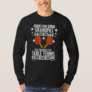 Manar Bord Tennis Grandpa Ping Pong T Shirt
