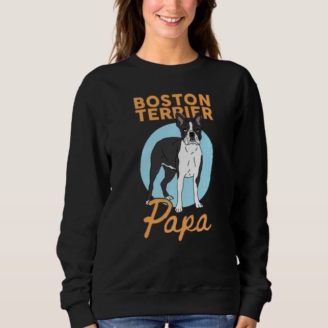 Manar Boston Terrier Pappa Hundägare Boston Terrie T Shirt (Framsida)