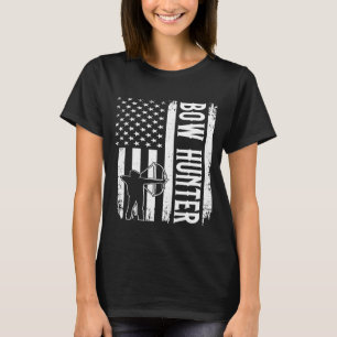 Manar Bow Jakt amerikansk Flagga för kompound bin T Shirt