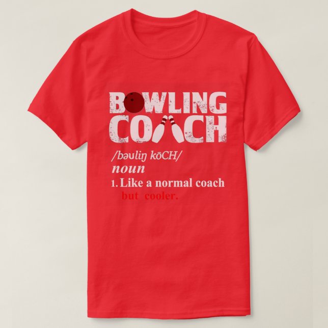 Manar bowling Coach bowling bowlings T Shirt (Design framsida)