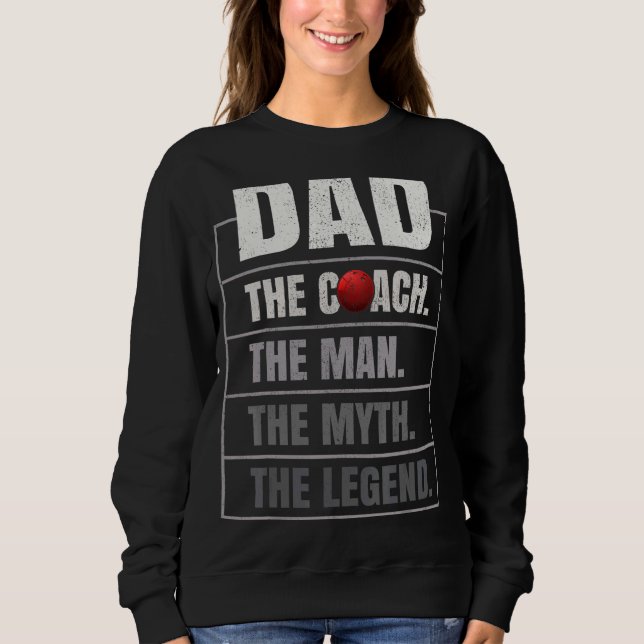 Manar Bowling Coach Pappa man Myth of the Legend B T Shirt (Framsida)
