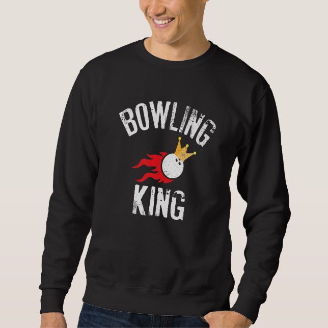 Manar Bowling Kung-citat för Pappor Bowlers 1 Lång Ärmad Tröja (Framsida)