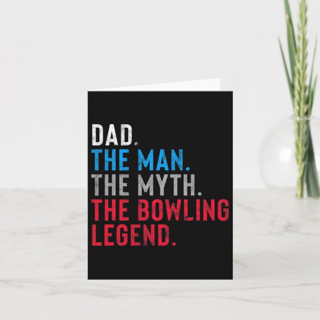 Manar Bowling legend Gift for Pappa som Bowl Kort (Framsida)