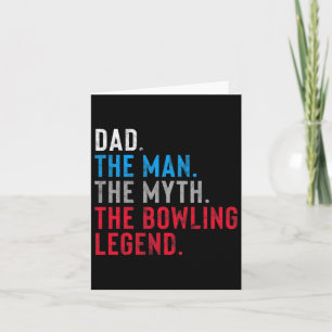 Manar Bowling legend Gift for Pappa som Bowl Kort