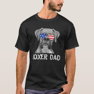 Manar Boxer Pappa Amerikanska Flagga Patriotic Hun T Shirt