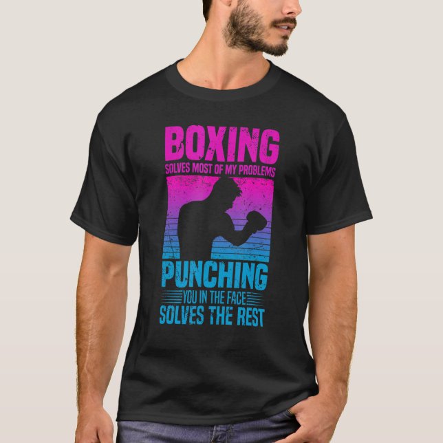 Manar Boxing Martial Arts Boxing Fighter Kickboxin T Shirt (Framsida)