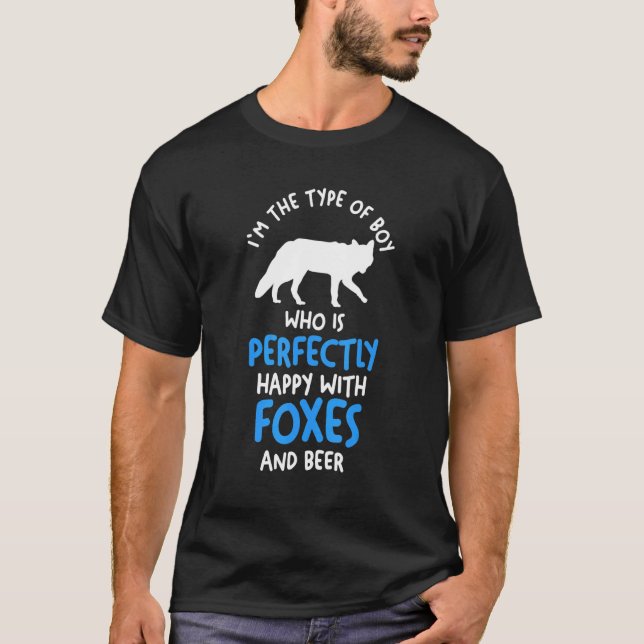 Manar Boy som är Lycklig med rävar 1 T Shirt (Framsida)