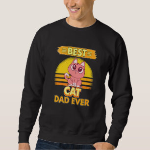 Manar Boys Best Cat Pappa någonsin Fars dag Kitten Lång Ärmad Tröja