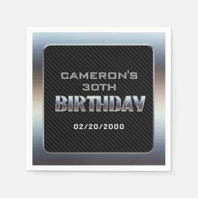 Manar Boy's Birthday Pappersservett (Framsidan)