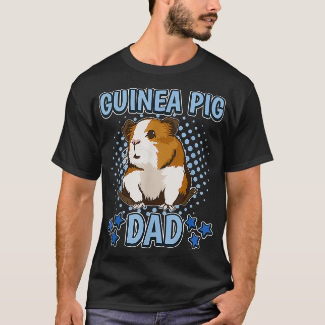 Manar Boys Guinea Gris Pappa Fars dag Cavy Guinea  T Shirt (Framsida)