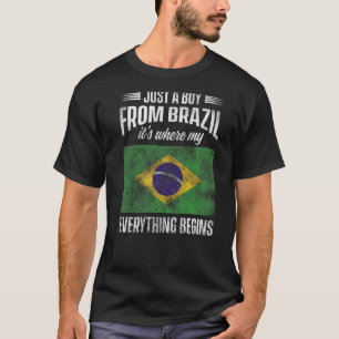 Manar Brasilien Proud Brasilianska brasilianska rö T Shirt