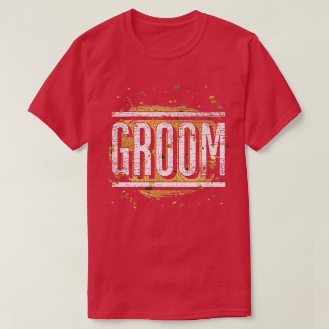 Manar Bröllop Groom Bachelor Manar Giftermål Bache T Shirt (Design framsida)