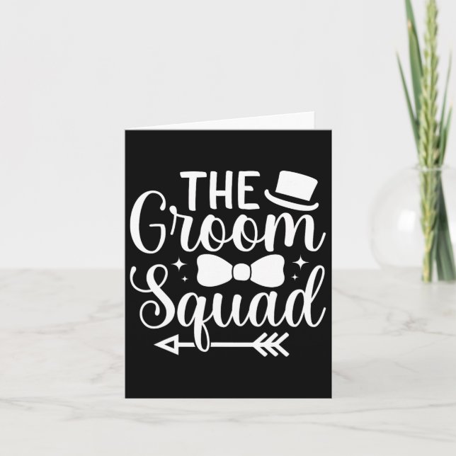 Manar Bröllopsfest Marskalkar Groom Squad Bache Kort (Framsida)