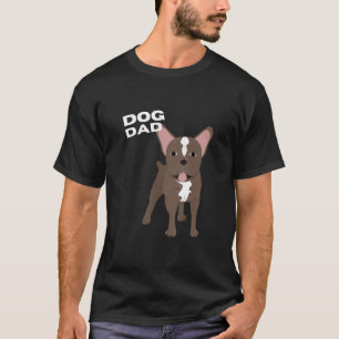 Manar Brown Fransk Bulldog Hund Pappa Man T Shirt
