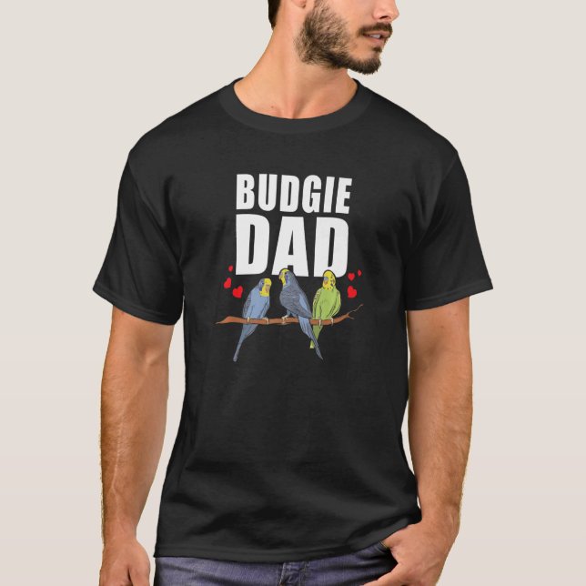 Manar Budgie Owner Cute Bird Parakeet Budgie Pappa T Shirt (Framsida)