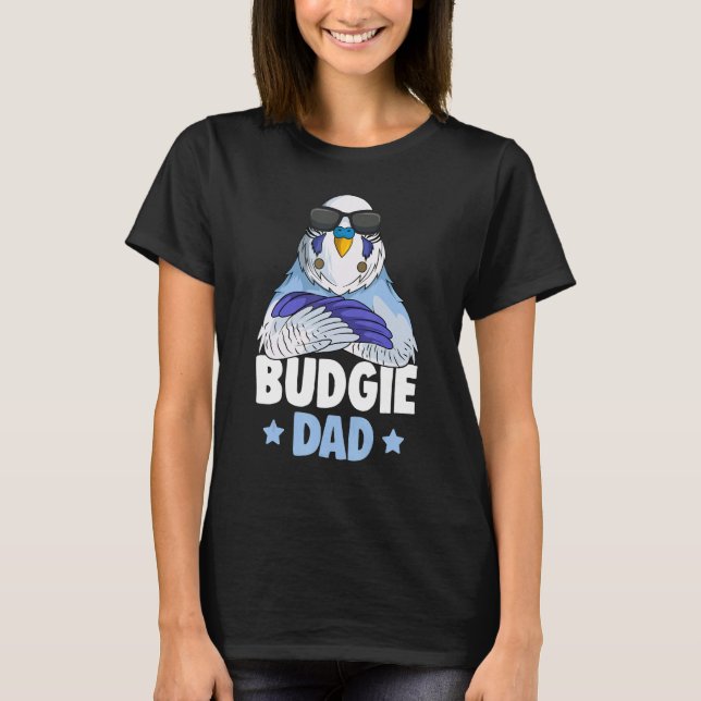 Manar Budgie Pappa Budgerigar Parakeet T Shirt (Framsida)